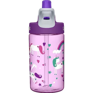 CamelBak eddy Kids Water Bottle - CamelBak Kids Big Bite Valve - Spill Proof - Water Bottle For Kids - BPA-Free Water Bottle - 12oz, Unicorns