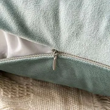 MIULEE Pack of 2 Velvet Soft Solid Decorative Square Throw Pillow Covers Set Cushion Case for Spring Sofa Bedroom Couch 20x20 Inch Blue Grey