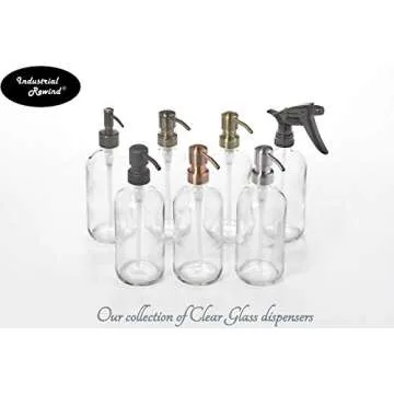 Elegant Bronze Soap Dispenser - 16oz Clear Glass for Every Home