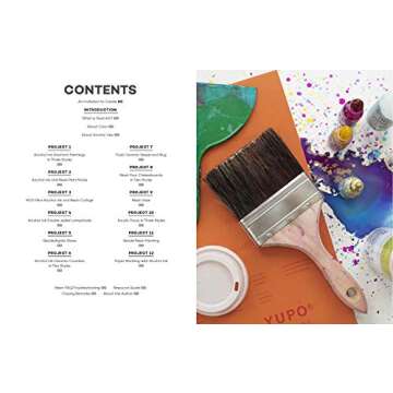 The Ultimate Fluid Pouring & Painting Project Book: Inspiration and Techniques for using Alcohol Inks, Acrylics, Resin, and more; Create colorful ... coasters, agate slices, vases, vessels & more