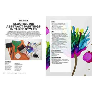 The Ultimate Fluid Pouring & Painting Project Book: Inspiration and Techniques for using Alcohol Inks, Acrylics, Resin, and more; Create colorful ... coasters, agate slices, vases, vessels & more