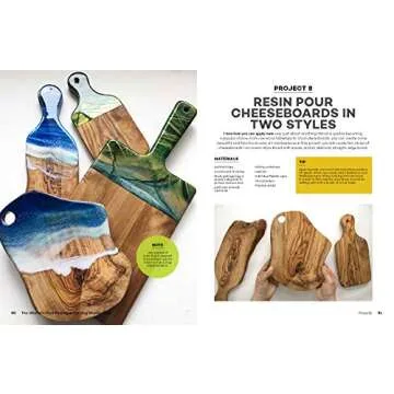 The Ultimate Fluid Pouring & Painting Project Book: Inspiration and Techniques for using Alcohol Inks, Acrylics, Resin, and more; Create colorful ... coasters, agate slices, vases, vessels & more