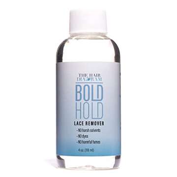The Hair Diagram - Bold Hold Lace Remover - Bond Release Spray - Residue Removal Solution For Wigs, Extensions, & Hair Systems - Tape & Lace Glue Remover - NO Harsh Solvents, Dyes, Harmful Fumes - 4oz