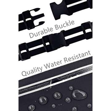 Fitter's Niche UltraSlim Fanny Waist Pack, Versatile for Men and Women, Bounce-less Sports Hiking Running Hip Bag, Extendable Belt, Infinite Black