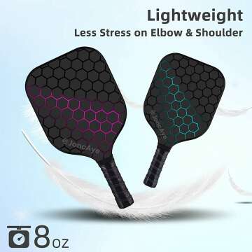 JoncAye Pickleball Paddles Set with Bags & Balls