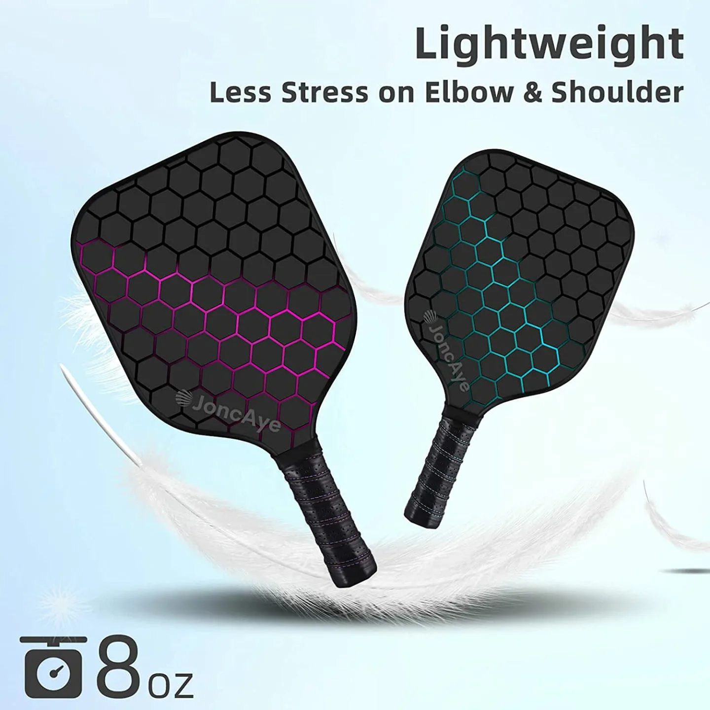 JoncAye Pickleball Paddles Set with Bags & Balls