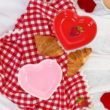 Whaline Heart Shape Sauce Dish Set - Romantic Tableware Decor