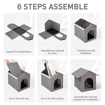 Love's cabin Outdoor Cat House Weatherproof, Insulated Feral Cat House Outdoor for Winter, Waterproof Outside House for/Indoor Cats, Shelter with Removable Soft Cushion