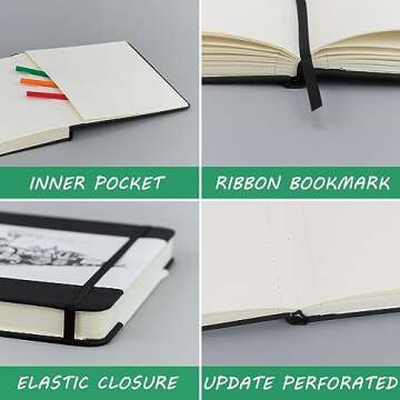 Hardcover Sketch Book with Thick 120LB Drawing Paper