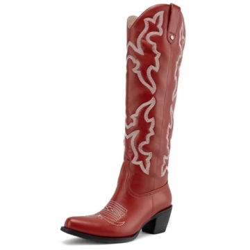 DREAMCIA Embroidered Western Boots - Stylish Comfort & Versatility