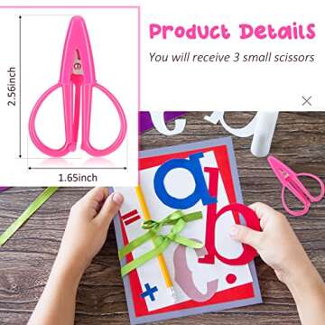 3 Pieces Mini Scissor Tiny Small Scissors Travel Scissors Craft Scissor with Cover Thread Sewing Por...