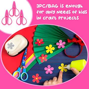 3 Pieces Mini Scissor Tiny Small Scissors Travel Scissors Craft Scissor with Cover Thread Sewing Portable Snips for Women Embroidery Fabric, 2.56 x 1.65 Inch(Pink)