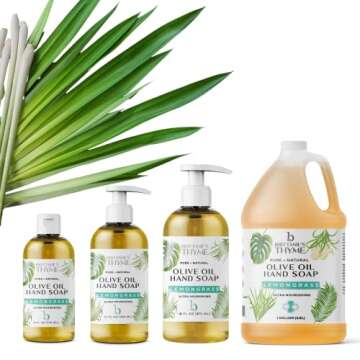 Brittanie's Pure Organic Castile Lemongrass Liquid Olive Soap Refill, 1 Gallon | Made with Natural Luxurious Oils, Vegan & Gluten Free Non-GMO, For Face, Body, Dishes, Pets & Laundry