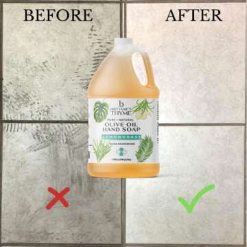 Brittanie's Pure Organic Castile Lemongrass Liquid Olive Soap Refill, 1 Gallon | Made with Natural Luxurious Oils, Vegan & Gluten Free Non-GMO, For Face, Body, Dishes, Pets & Laundry