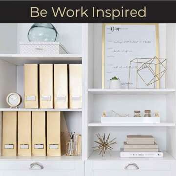 BLU MONACO Gold Magazine Holder Set of 4 – Stylish Gold Desk Organizer for Home & Office - Elegant...