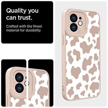 OOK Compatible with iPhone 11 Case Cute Cow Print Fashion Slim Lightweight Camera Protective Soft TP...
