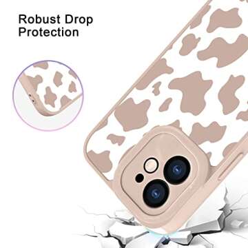 OOK Cute Cow Print iPhone 11 Case with Screen Protector - Pink