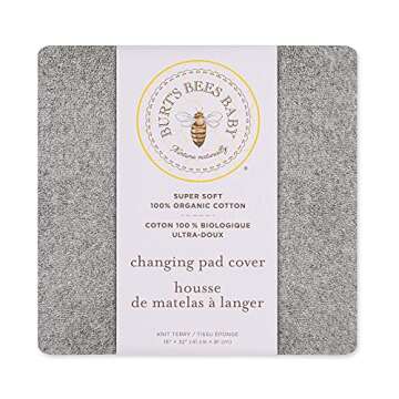 Burt's Bees Baby - Changing Pad Cover, 100% Organic Jersey Cotton Changing Pad Liner for Standard 16...