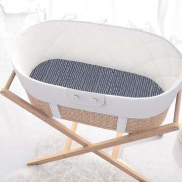The Peanutshell Baby Bassinet Sheets Soft & Fitted