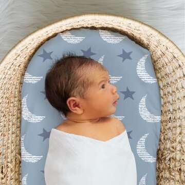The Peanutshell Baby Bassinet Sheets Soft & Fitted