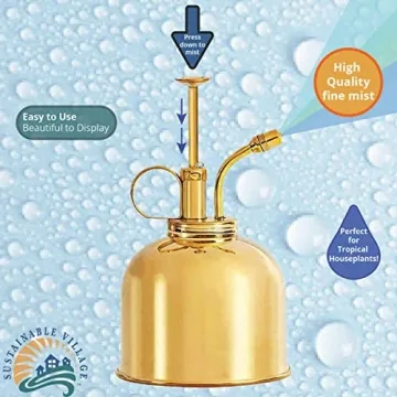 Sustainable Village Brass Indoor Plant Mister Spray Bottle