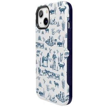 Casely iPhone 14 Case | Wild West Adventure | Desert Western | Compatible with MagSafe | Bold Protec...