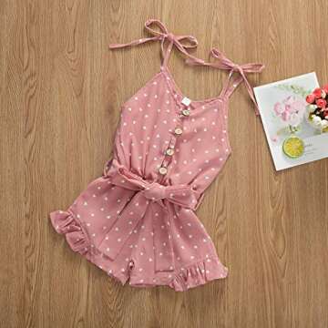 Toddler Kid Baby Girl Strap Sleeveless Romper Halter Heart Jumpsuit Bodysuit Shorts Overalls Summer ...