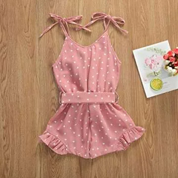 Cute Toddler Girl Halter Romper for Summer Fun