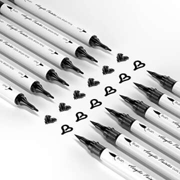 Mogyann Black Paint Pen, 12 Pack - Versatile Acrylic Markers