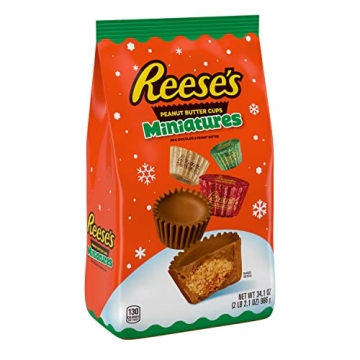 REESE'S Miniatures Christmas Candy Bulk Bag 34.1 oz