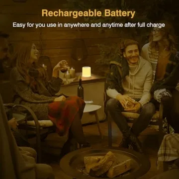 UNIFUN Night Light, Touch Lamp for Bedrooms Living Room Portable Table Bedside Lamps with Rechargeable Internal Battery Dimmable 2800K-3100K Warm White Light & Color Changing RGB (Regular Size)…