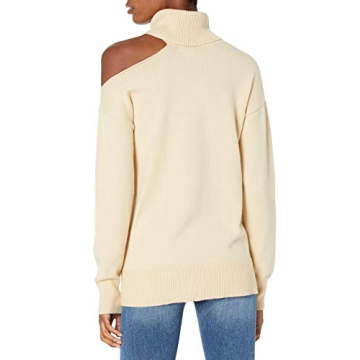 Josephine Long Sleeve Cutout Turtleneck Sweater by The Drop