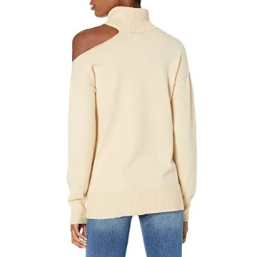 Josephine Long Sleeve Cutout Turtleneck Sweater by The Drop