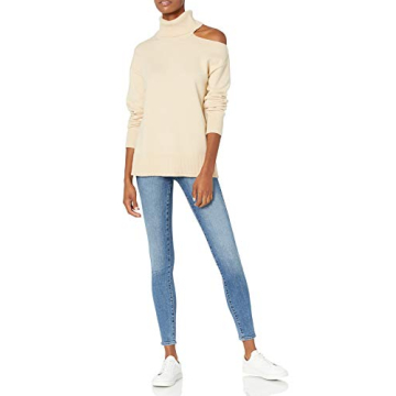 Josephine Long Sleeve Cutout Turtleneck Sweater by The Drop