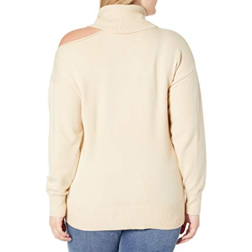 Josephine Long Sleeve Cutout Turtleneck Sweater by The Drop