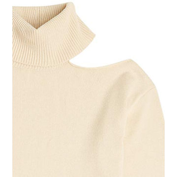 Josephine Long Sleeve Cutout Turtleneck Sweater by The Drop