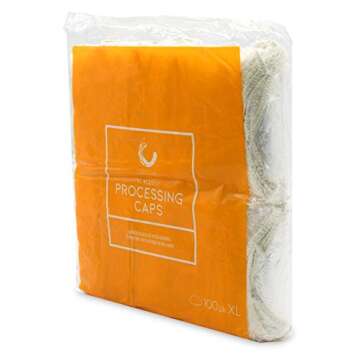 Colortrak Professional Bouffant Processing Caps, Single Use, Contain Hair During Perms, Conditioners, Relaxers, and Coloring, 21 Inch Diameter, Clear Plastic, Usable as Shower Cap, 100 Per Pack