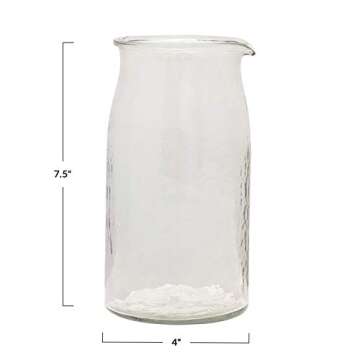 Creative Co-Op Hand-Blown Glass Pitcher for Elegant Serving