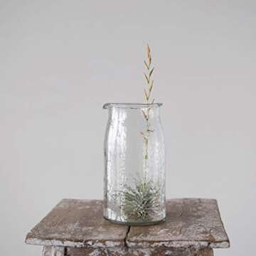 Creative Co-Op Hand-Blown Glass Pitcher for Elegant Serving