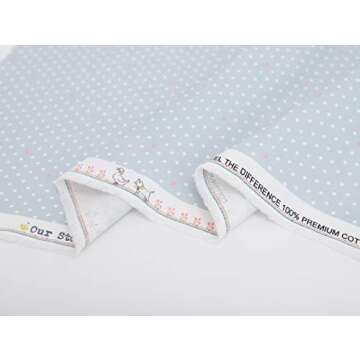 COTTONVILL Our Story 20COUNT Cotton Print Quilting Fabric (1yard, 21-Heart-Blue)