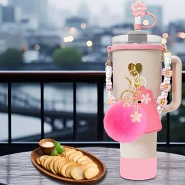 Velaco 11 PCS Cup Accessories for Stanley Cup, Water Bottle Handle Strap for Stanley 30/40 oz tumble...