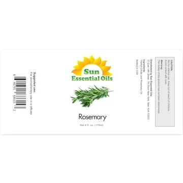 Sun Essential 4oz Rosemary Essential Oil for Aromatherapy