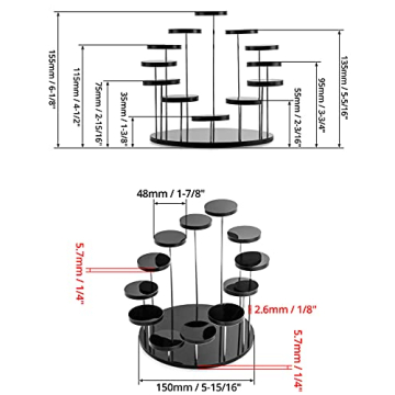 Stylish QWORK Acrylic Display Stand for Jewelry & Mini Figurines