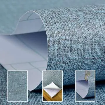 Yancorp 10ft Textured Fabric Peel and Stick Wallpaper