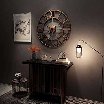 LightInTheBox 20" H Country Style Metal Wall Clock Home Décor Clocks