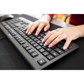 Cherry WhisperKey Economy Keyboard, Black - 104 Keys - JK-0800EU-2