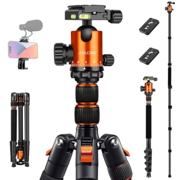 JOILCAN Tripod for Camera, 81" Aluminum Travel Tripod & Monopod, Heavy Duty Design for Multiple Uses