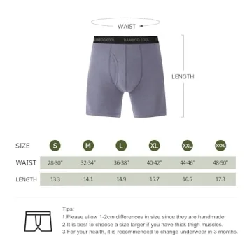 Soft Bamboo Viscose Boxer Briefs - 4 Pack Small