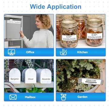 Labelife TZe-251 24mm Label Tape Replacement for Brother P Touch TZe TZ Label Tape 24mm 0.94 Laminated White TZe251 TZ-251 for Brother Ptouch PT-D600 PT-D610BT PT-P710BT Label Maker, 1 Inch, 4-Pack