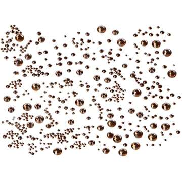Bymitel 5000Pcs Smoked Topaz Rhinestones for DIY